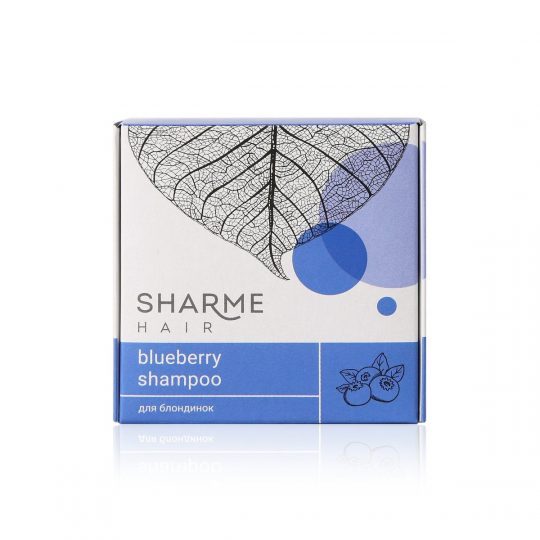 Натуральный твердый шампунь Sharme Hair Blueberry с ароматом черники для блондинок, 50 г. 4