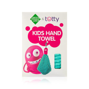 Детское полотенце для рук Green Fiber & Totty, бирюзовое